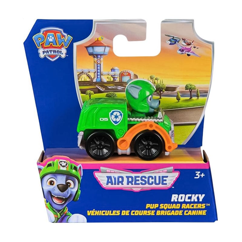 Ігровий набір Paw Patrol Щенячий патруль: міні рятівний автомобіль з водієм Роккі (Повітряна рятувальна місія), від 3 років (SM17791/4135)